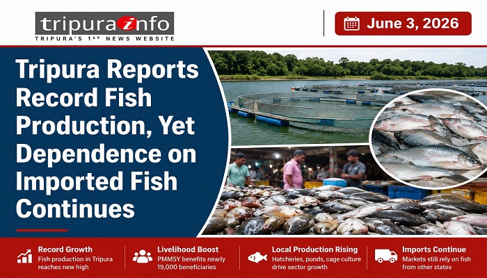 Tripura Reports Record Fish Production, Yet Dependence on Imported Fish Continues