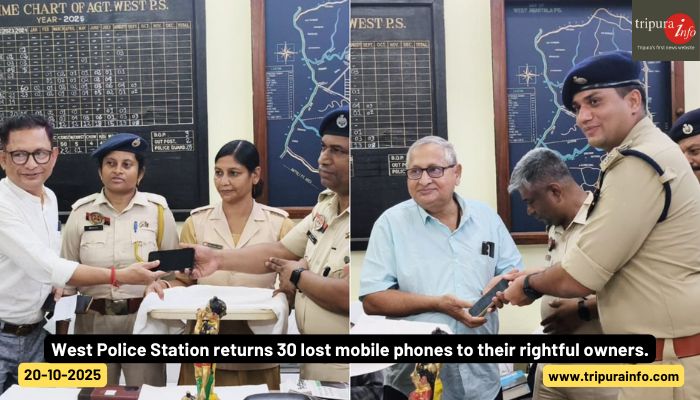 West Police Station returns 30 lost mobile phones to their rightful owners.