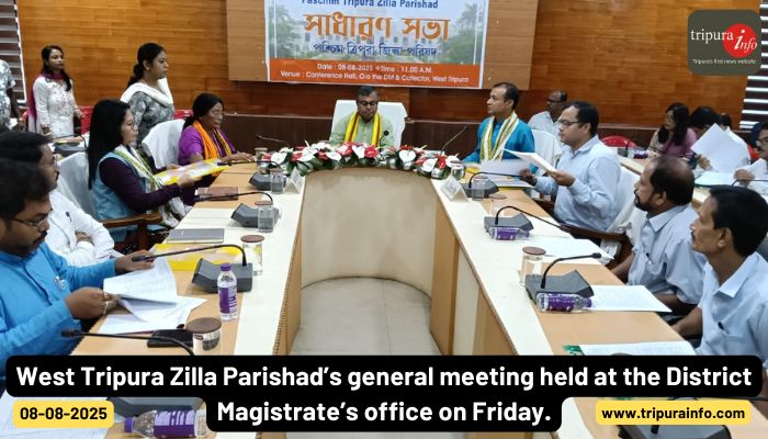 West Tripura Zilla Parishad’s general meeting held at the District Magistrate’s office on Friday.