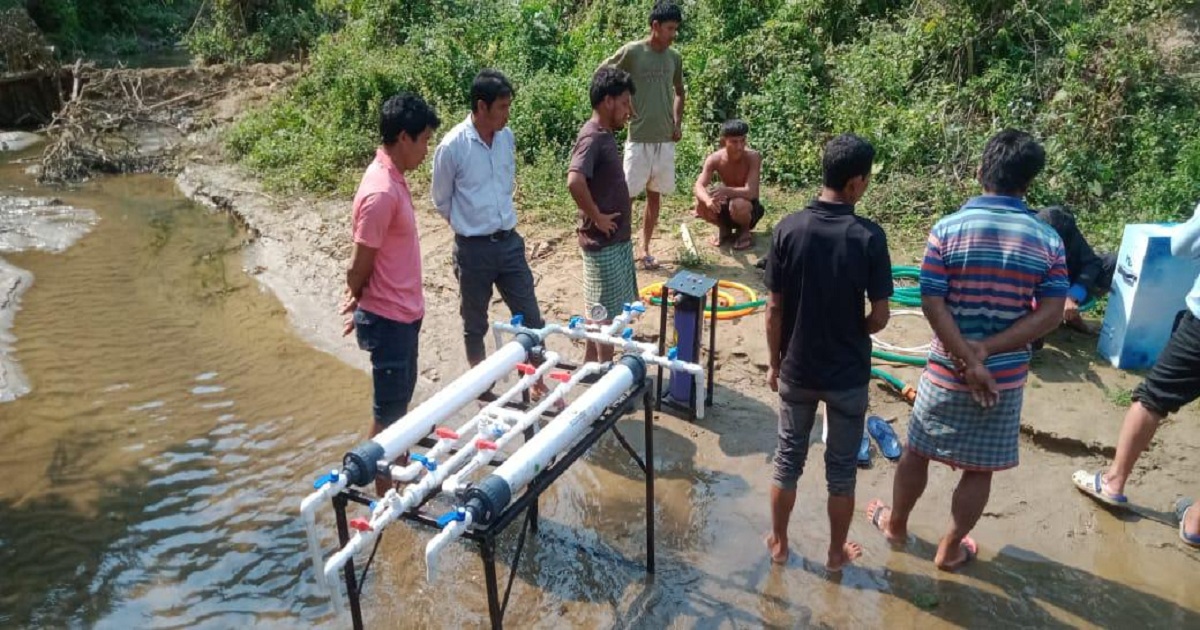 Water purification machines developed in Tripura University successfully tested in remote village