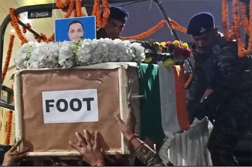 TRIPURAINFO-Pix-Mortal-remains-of-martyred-Shubhankar-Bhowmik--Naike-Subedar-of-Indian-army-received-at-airport-by-CM-and-governor22425